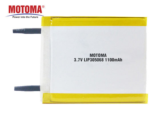 van het het Lithiumpolymeer van 3.7V 1100mAh Rechargable Batterij 3.0*50*68mm Motoma-Batterijen voor IOT-Apparaten