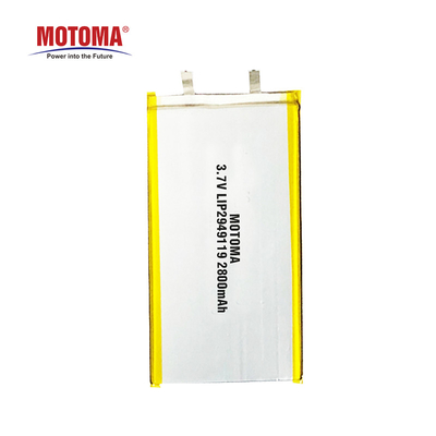 Batterij van het het Lithiumpolymeer van MOTOMA 3.7V 2800mAh de Uiterst dunne voor Tabletlezer